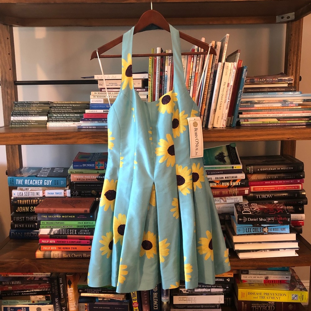 Sue Wong Sunflower Print Dress M NWT